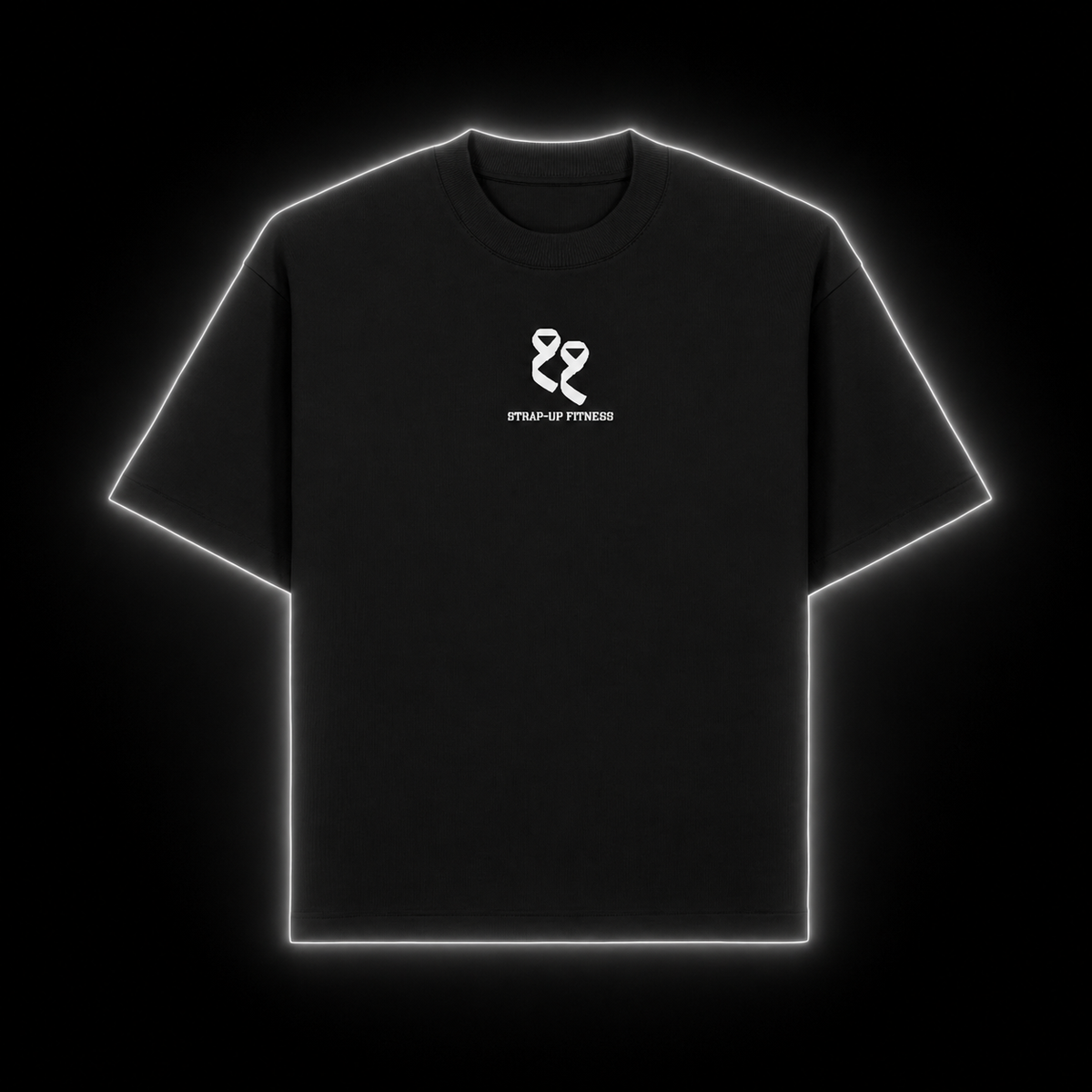 Pressure Tee black oversized gym t-shirt front view
